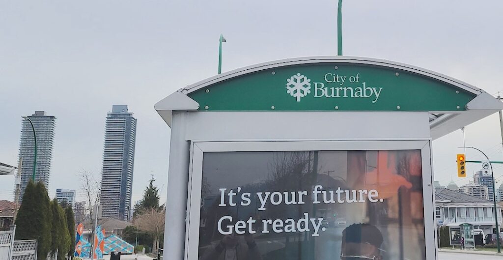 city of burnaby translink bus stop f1